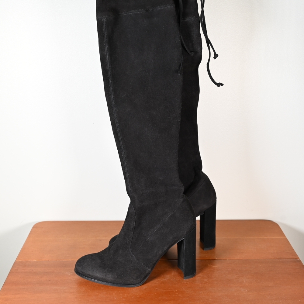 Stuart Weitzman Hiline Boots 8 Black